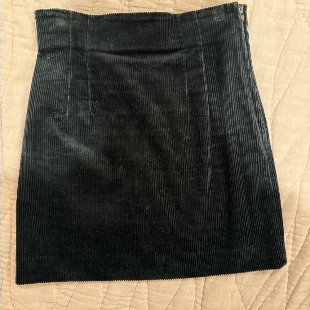 & Other Stories Dark Green Corduroy Mini Skirt